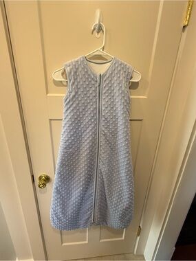 Light Blue Kids Sleep Sack with Front Zipper